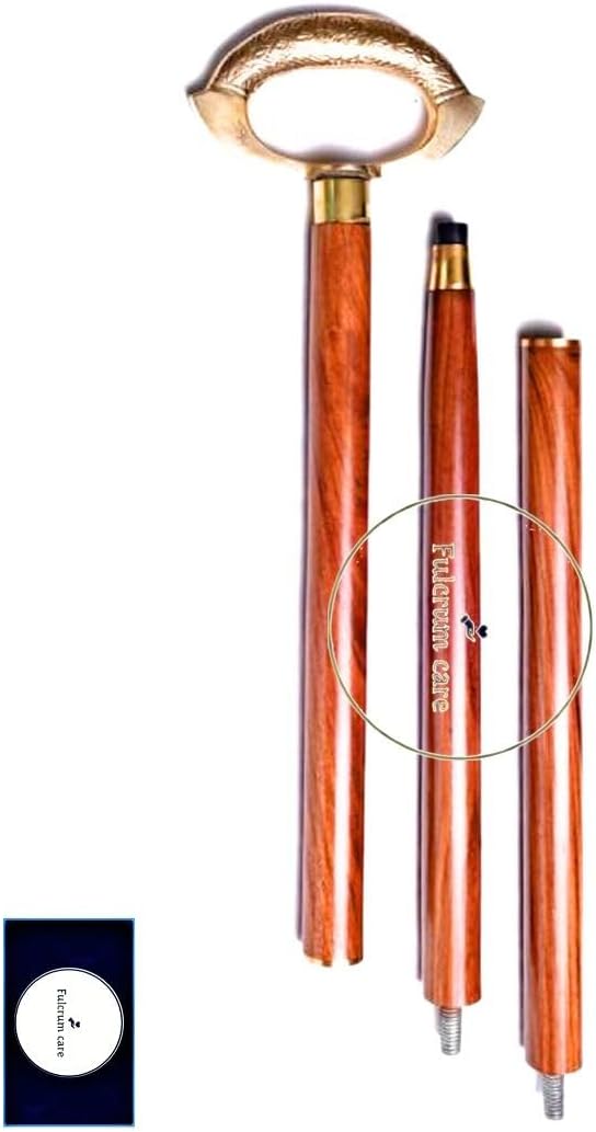 Fulcrum care Bastón para caminar  Varitas de madera de latón hechas a mano de diseñador para hombres y mujeres victorianos, estilo palo, soporte de