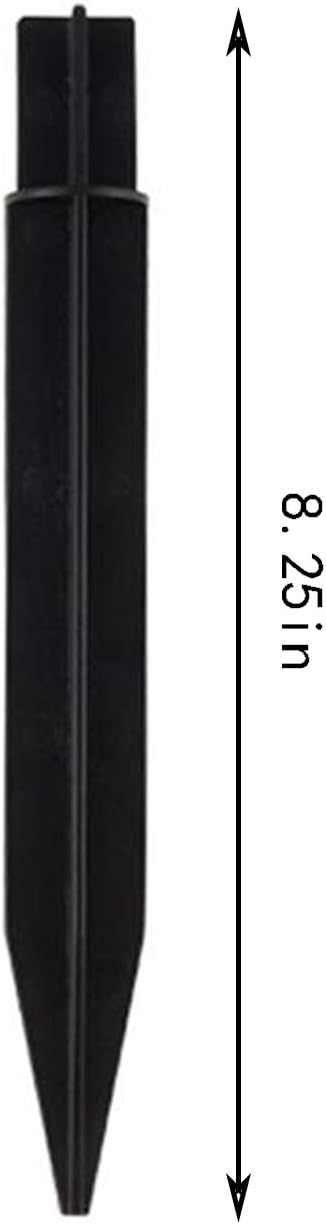 Maxmoral 5 unids luces solares de antorcha de repuesto estacas de tierra de plástico al aire libre piezas accesorios para jardín césped luces