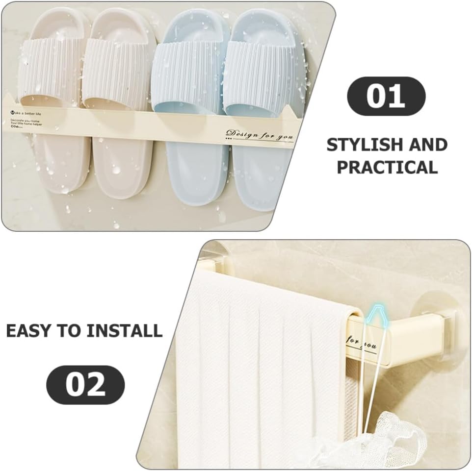 Alipis Zapatero de pared para zapatos, 2 unidades, tiras adhesivas de plástico, para colgar en la pared, zapatillas, perchas para zapatos,