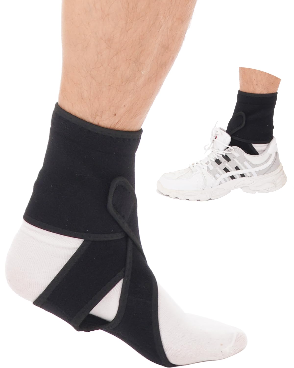 AFO – Soporte de caída para pies, mejora la marcha al caminar, alivia eficazmente el dolor, soporte ajustable de ortesis de pie para dormir,