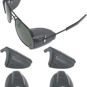 Protectores laterales para lentes, protectores laterales deslizantes, tamaño L se adapta a medianos a grandes, tamaño M para marcos de lentes Protectores laterales para lentes, protectores laterales deslizantes, tamaño L se adapta a medianos a grandes, tamaño M para marcos de lentes