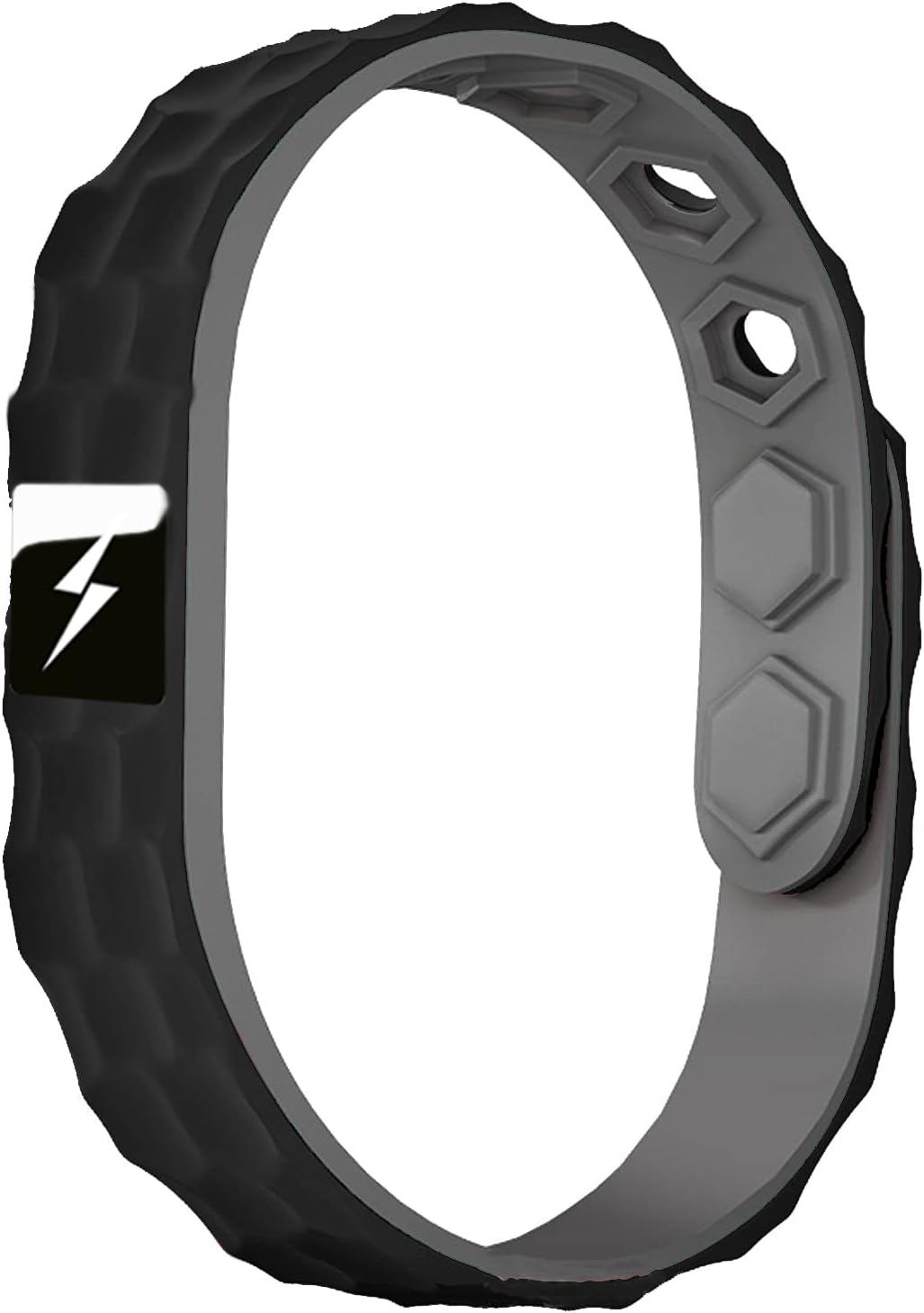 Anti Static Wristband, Black Sport Power Balance Silicone Bracelet, Anion Germanium Winter Electrostatic Removal Rubber Wrist Strap for Men Women
