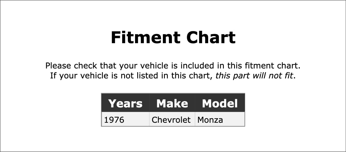 Spark Plug Wire Set Compatible with Chevrolet Monza 1976 PC-202511