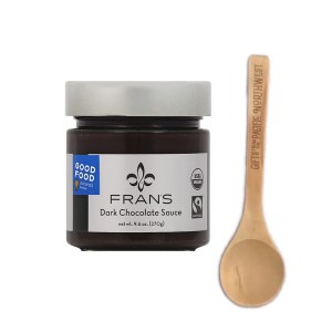 Fran’s – Juego de tarro de salsa de chocolate negro de 9.6 onzas con cuchara de degustación, juego de regalo de postre gourmet por Gifts from the Fran’s – Juego de tarro de salsa de chocolate negro de 9.6 onzas con cuchara de degustación, juego de regalo de postre gourmet por Gifts from the