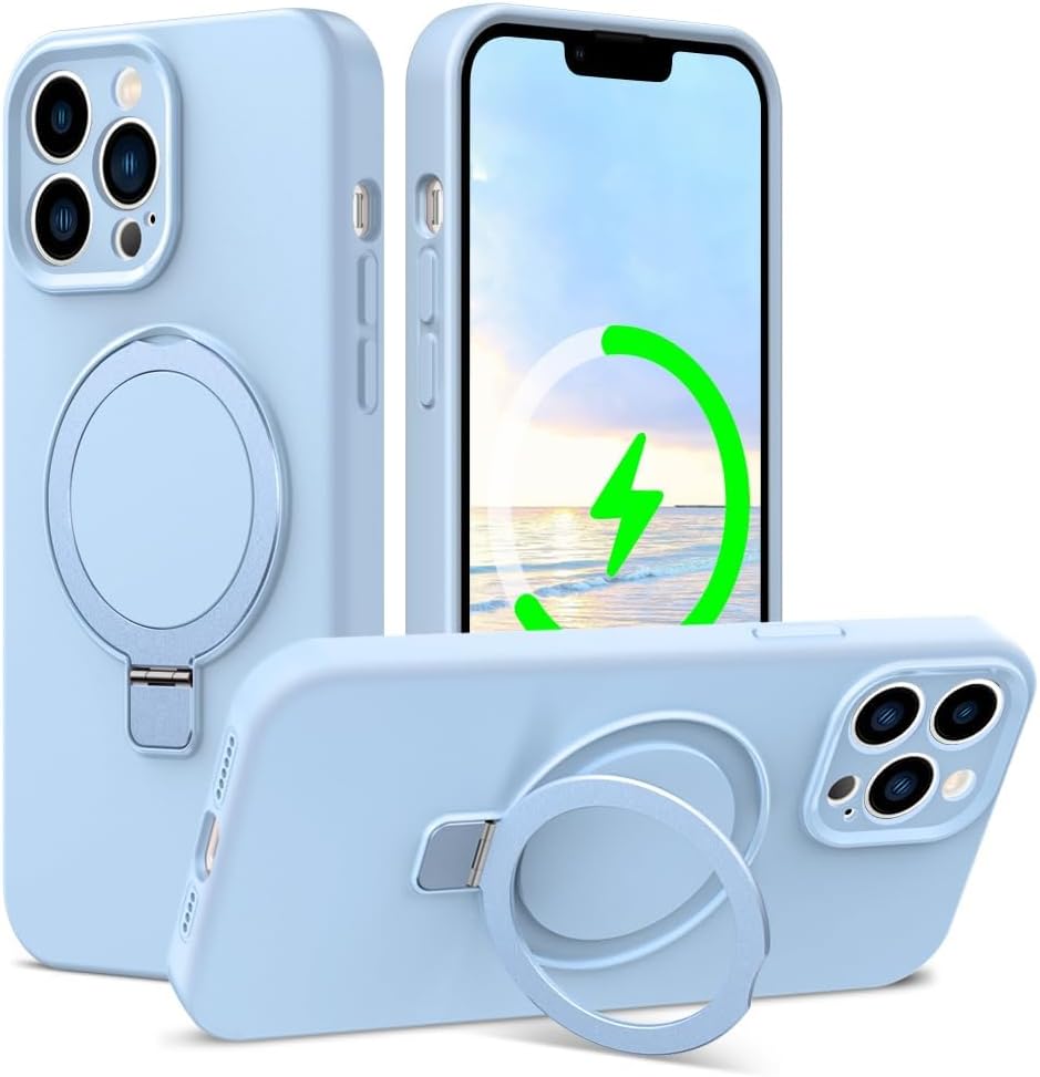 PIXIU Funda magnética para iPhone 13 Pro Max compatible con MagSafe, silicona líquida suave a prueba de golpes, funda para iPhone 13 Pro Max con