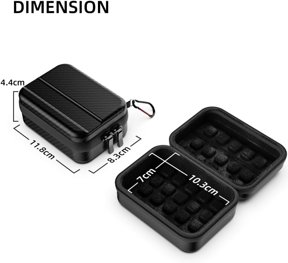 SUREWO Mini Pro estuche de transporte para GoPro, funda rígida de almacenamiento de viaje para Hero 121110987654, DJI Osmo Action 43, AKASO, cámara