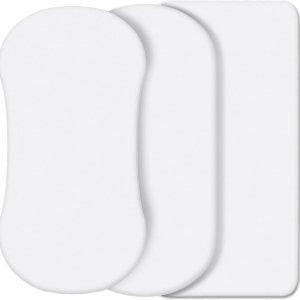 CaSaJa Juego de sábanas de moisés blanco de 3 unidades, tacto suave y sedoso con cómoda superficie de siesta para bebé niño y niña, ajuste flexible, CaSaJa Juego de sábanas de moisés blanco de 3 unidades, tacto suave y sedoso con cómoda superficie de siesta para bebé niño y niña, ajuste flexible,