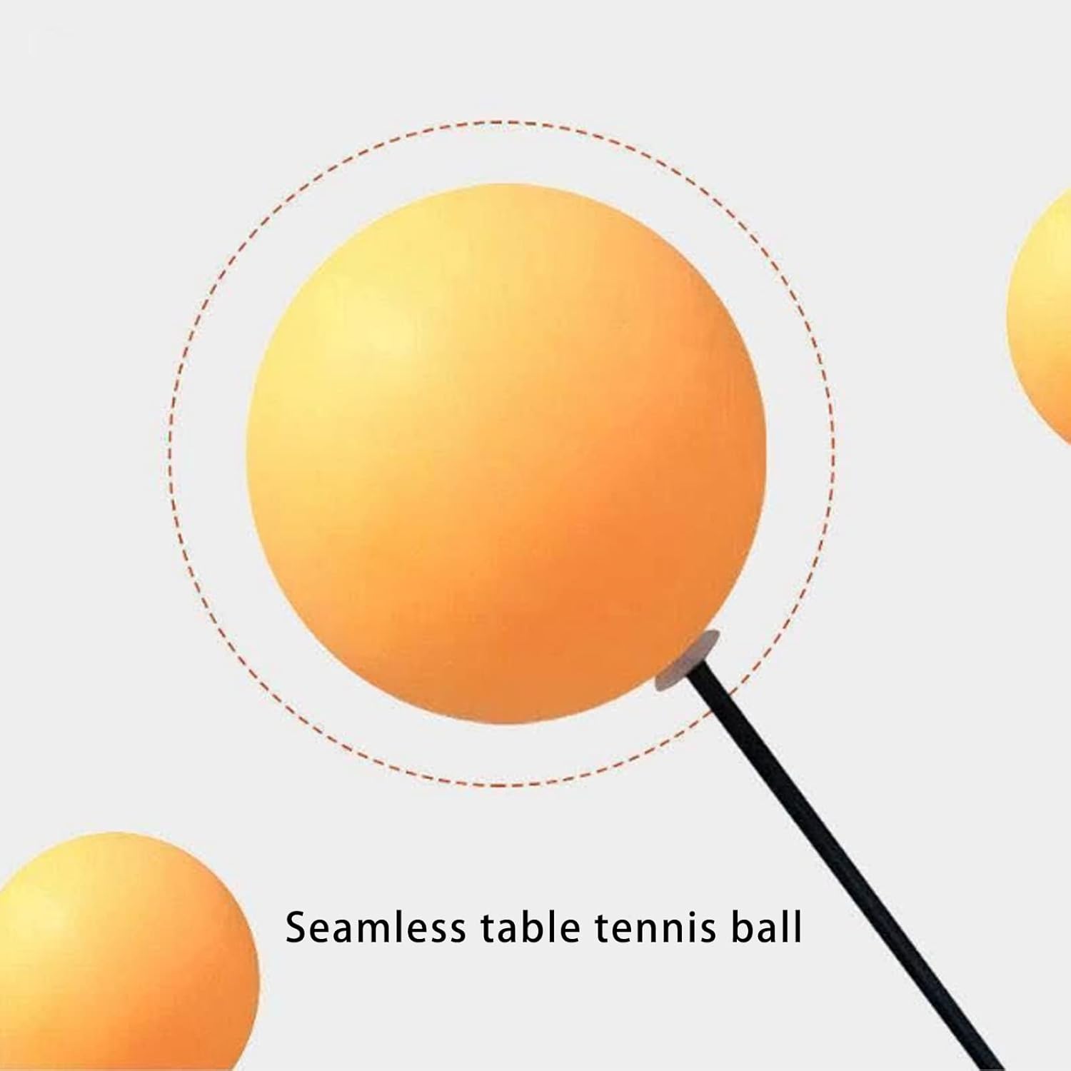 HURRISE Juego de paletas de pelotas de tenis de mesa, juego de paletas de ping pong con pelotas, entrenador de tenis de mesa con eje elástico, base