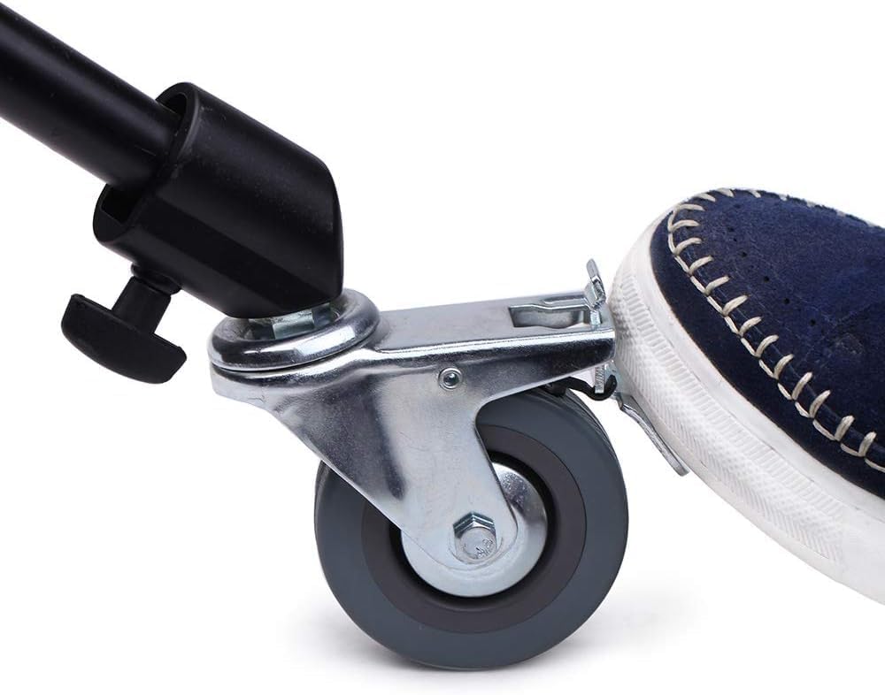 Selens Ruedas giratorias giratorias de 3 piezas, base de goma compatible con soporte de luz de fotografía para estudio fotográfico, video fotografía