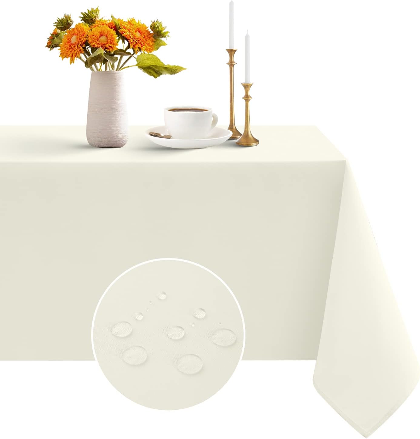 Romanstile Mantel rectangular  Mantel de poliéster lavable impermeable y resistente a las arrugas, para cocina, comedor, fiesta, boda, uso en