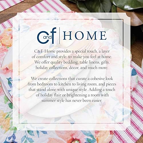 C&F Home Annabelle Floral Botánico Jacobeo Primavera Verano Reversible Algodón Lavable a Máquina Servilleta 20X20 Verde