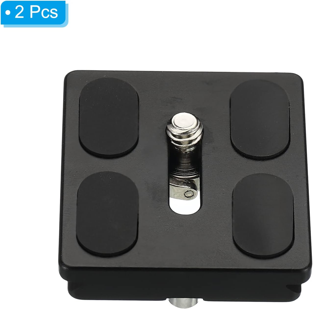 PATIKIL Placa de liberación rápida para trípode con tornillo de anillo en D, paquete de 2 piezas de montaje de adaptador de trípode de cámara, placa