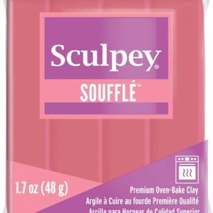 Sculpey Soufflé – Arcilla de horno de polímero para horno, rosa guayaba, no tóxico, barra de 1.7 onzas, ideal para la fabricación de joyas, Sculpey Soufflé – Arcilla de horno de polímero para horno, rosa guayaba, no tóxico, barra de 1.7 onzas, ideal para la fabricación de joyas,