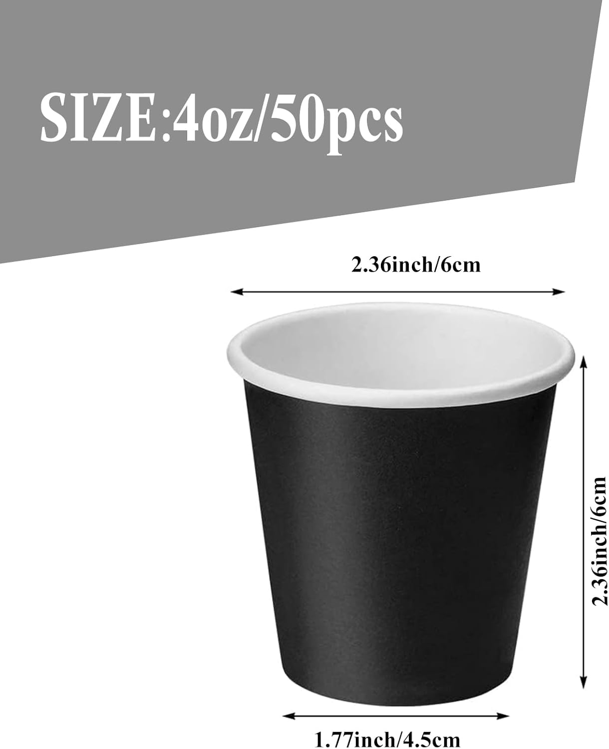 Paquete de 50 vasos desechables pequeños para enjuague bucal de baño, vasos de papel para baño, tazas de papel para aperitivos, baño, expreso,