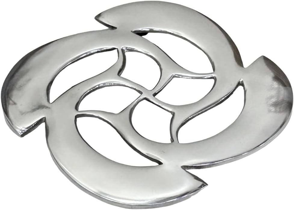 Salvamanteles de pescado de metal fundido para sartén caliente, antideslizante, resistente al calor, salvamanteles rústicos para platos calientes de