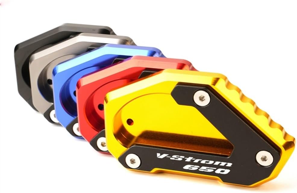 Almohadilla de soporte lateral de motocicleta para Suzuki V-Strom 650XT V-Strom 650 DL650 2004-2022 2021 motocicleta CNC Kickstand pie lateral