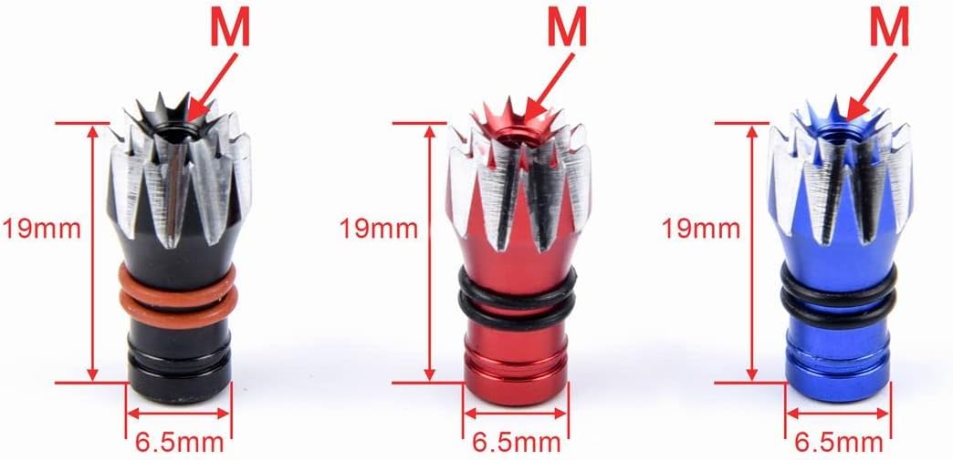 M2.5 M3 M4 – Transmisor RC de aluminio con extremos de palo, cabezal antideslizante para X-lite Flysky FUTABA JR FrSky RadioLink WFLY (M2.5 negro)
