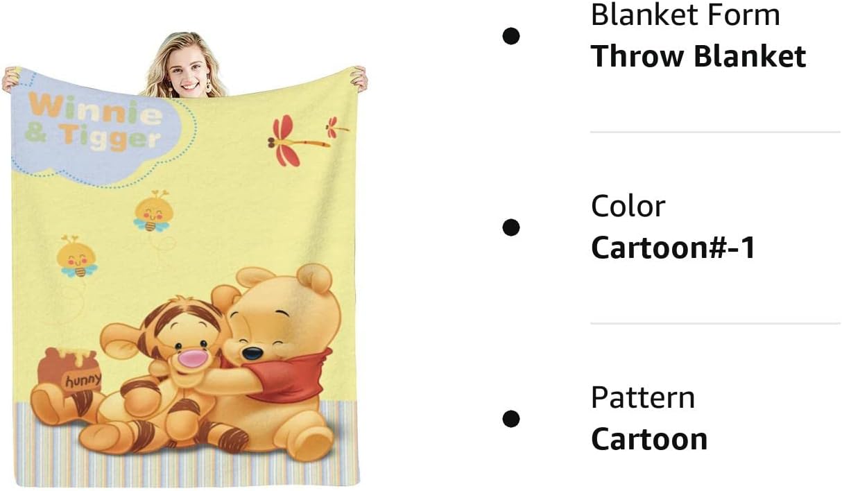 Linda manta de franela para niños y niñas, manta de oso de franela para mejor amigo, súper suave, acogedora y cálida, ropa de cama de felpa de 60 x