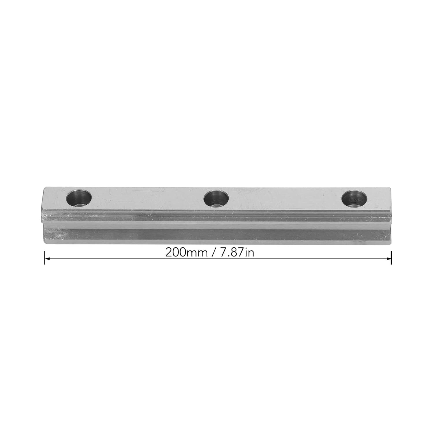 Carril de guía lineal, 7.874 in, productos de movimiento para proyecto de bricolaje de máquina CNC, optimización de transmisión mecánica
