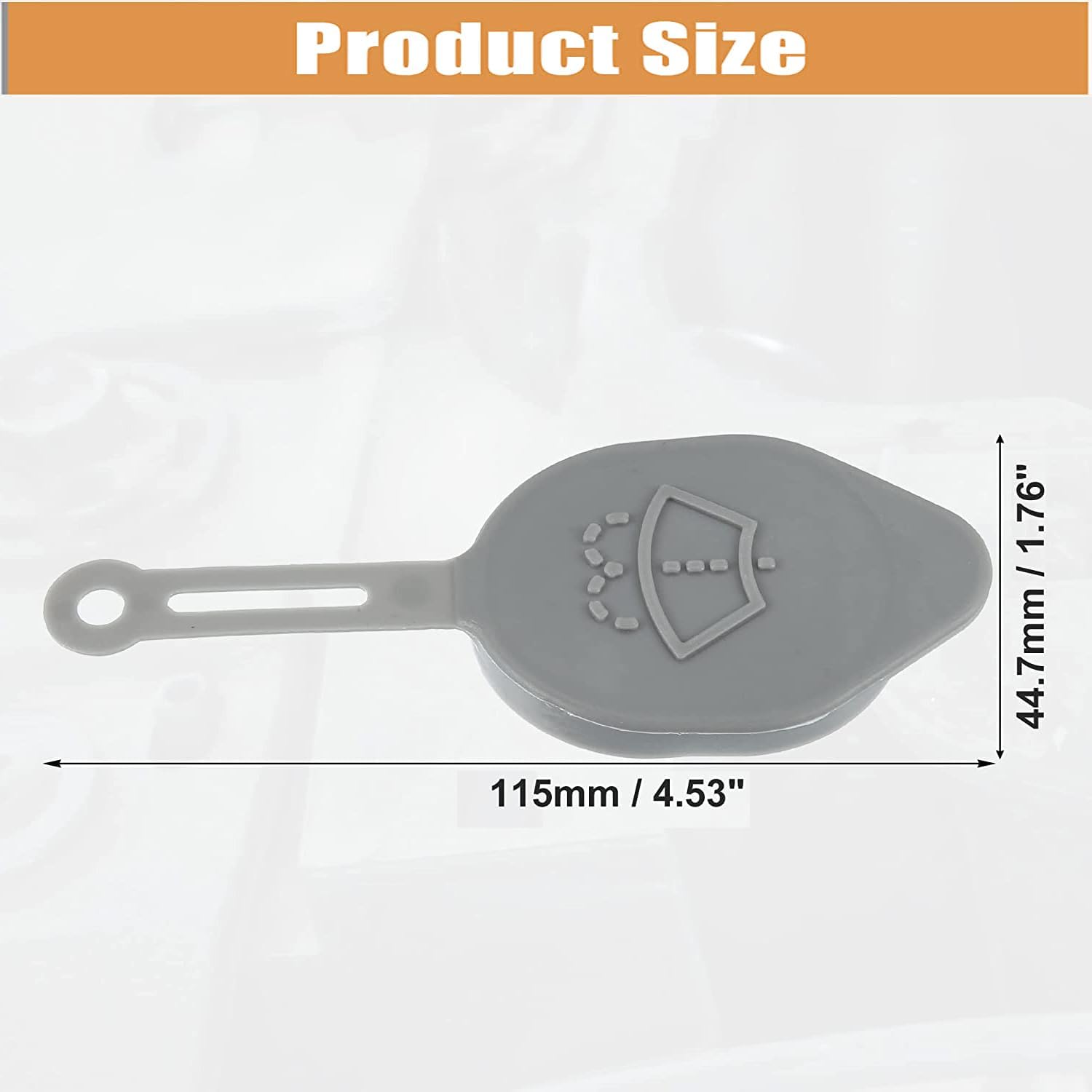 Unifizz Tapa de botella de depósito de líquido para limpiaparabrisas de automóvil, color gris, 2 piezas, cubierta de recuperación de refrigerante