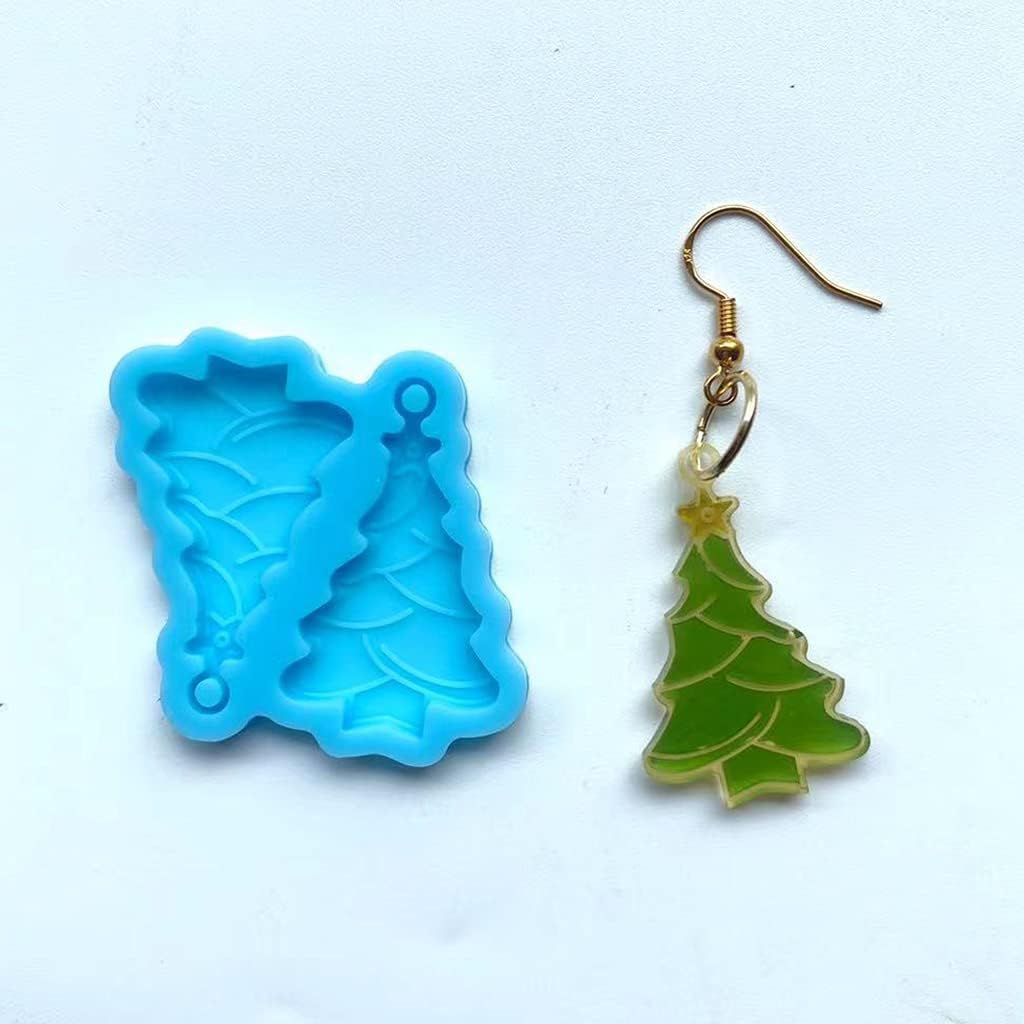 Aretes de Navidad DIY Molde de Fundición de Resina Epoxi Molde de Silicona para Pendiente Colgantes Moldes de Resina de Silicona Moldes de Joyería