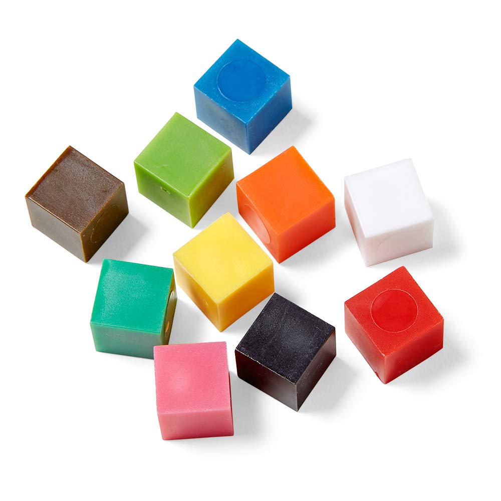 hand2mind Bloques de plástico, cubos de conteo para matemáticas de niños, bloques de 0.4 in para manualidades preescolares, manipuladores de