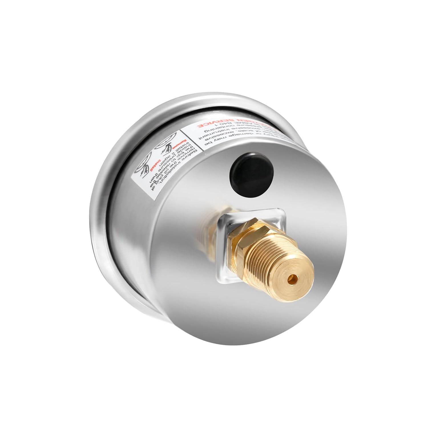 Watflow Resistencia a caídas de 0 a 15 psi, tamaño del dial de 1.5 pulgadas, conexión central trasera NPT de 18 pulgadas, material de acero