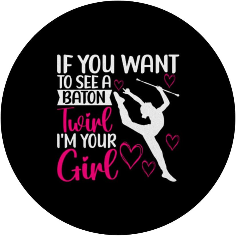 Baton Twirling Outfit Majorette Baton Twirler PopSockets Standard PopGrip