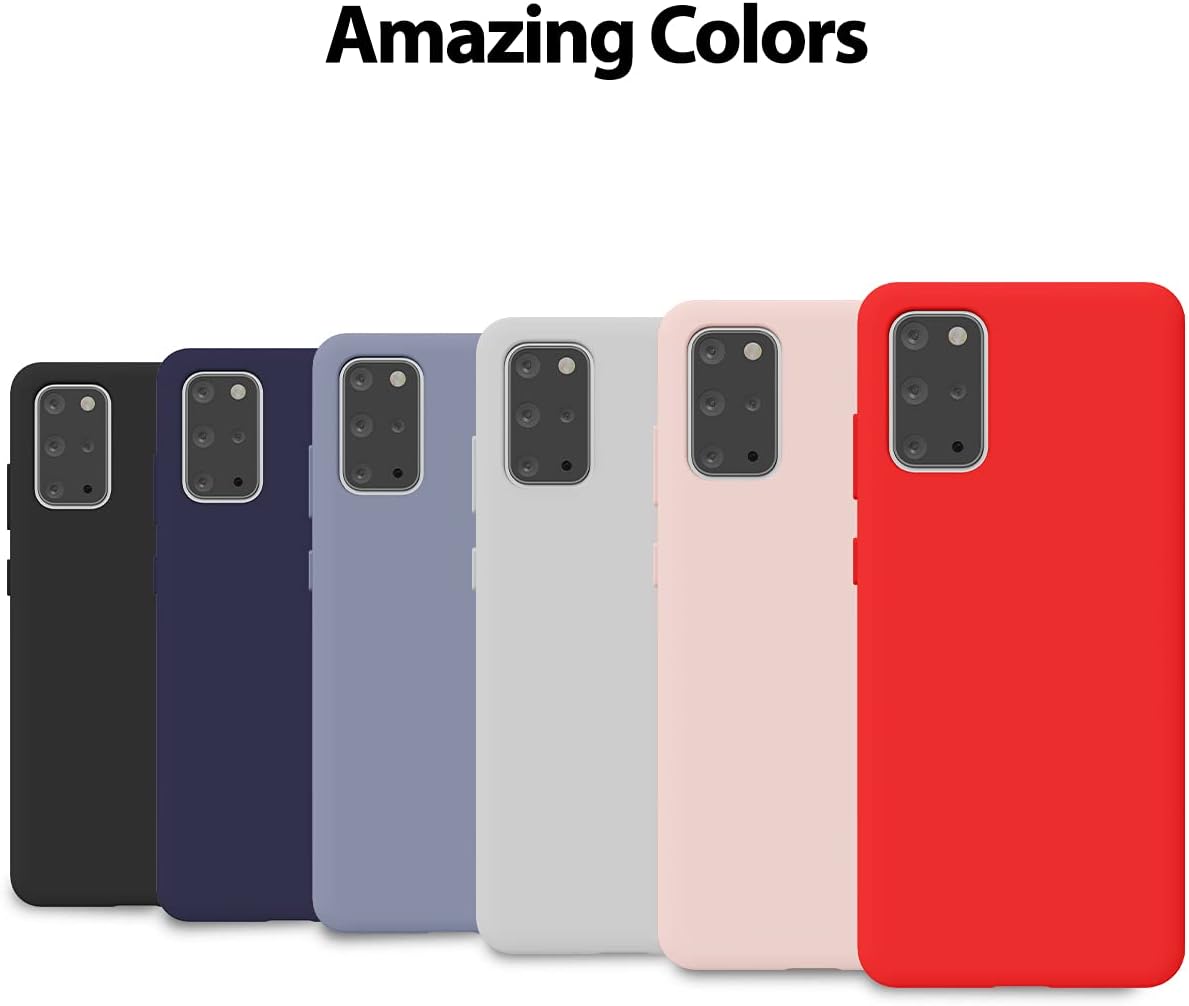 GOOSPERY Funda de silicona líquida para Samsung Galaxy S20 Plus (2020) Jelly Rubber Bumper Case con forro de microfibra suave, color piedra