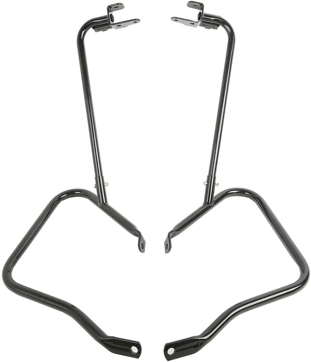 TCT-MOTORPARTS Soporte de alforja para barra de choque compatible con Harley Road King FLHR Street Glide FLHX Special FLHXS Ultra Limited FLHTK CVO