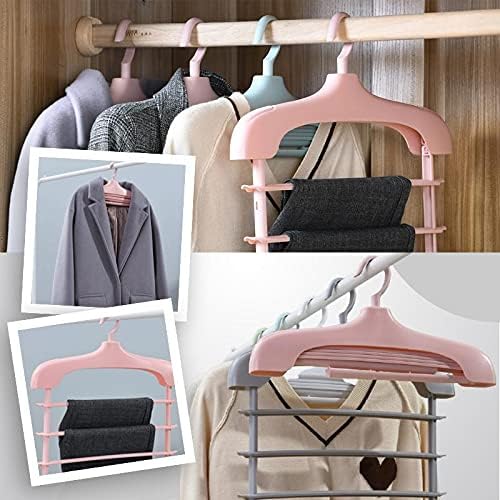 Perchas mágicas para pantalones, multifuncional, antideslizante, plegable, organizador de armario para ropa, pantalones, bufandas, corbatas