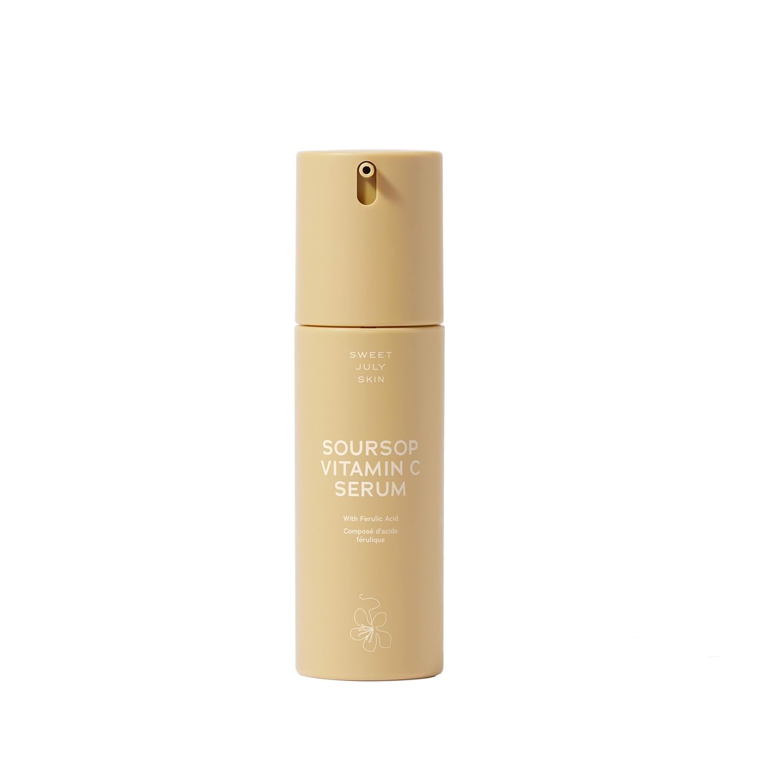 SWEET JULY SKIN – Suero de vitamina C de guanábana, ácido ferúlico y té verde, suero facial diario para todo tipo de piel, hidratante, reafirmante,