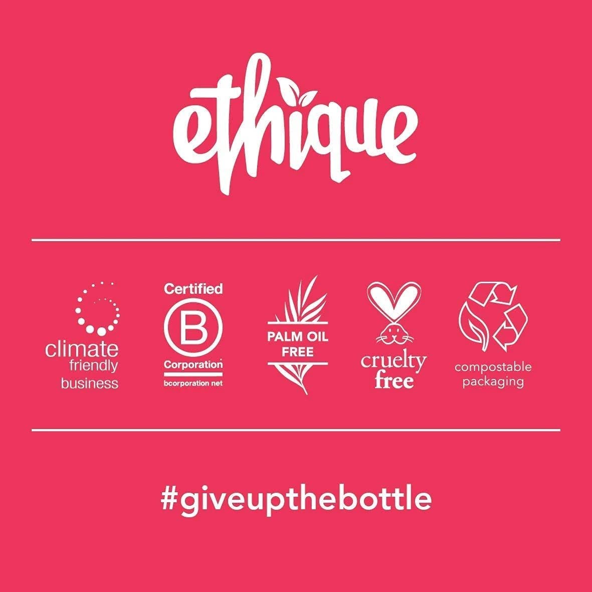 Ethique Champú hidratante concentrado para cabello equilibrado a seco, sin plástico, vegano, sin crueldad, ecológico, hace botella de champú de