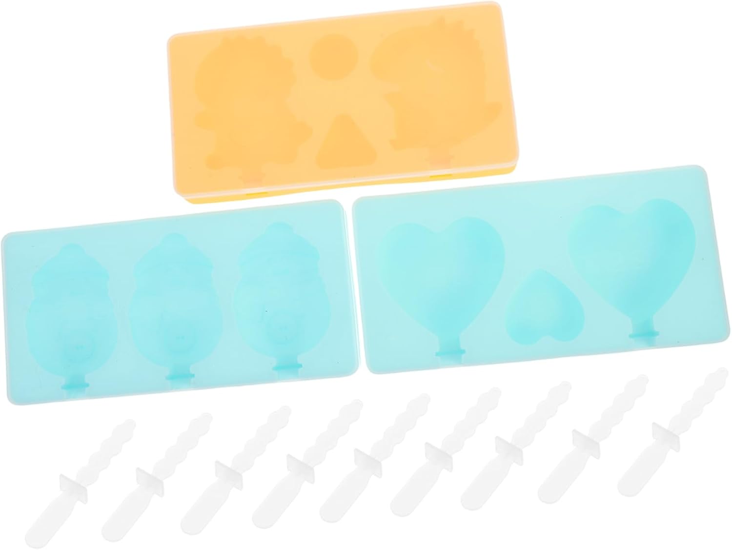 Abaodam 2 Sets Ice Cream Mold Small Popsicle Molds Food Molds Mini Popsicle Molds Popsicle Silicone Molds Mini Silicone Molds Heart Silicone Mold