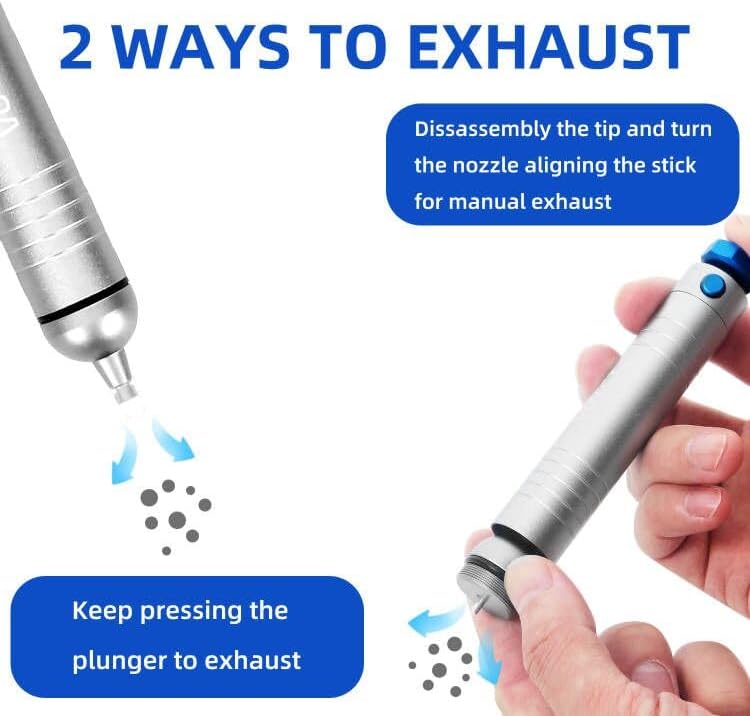 Bomba de desoldadura sin obstrucciones para extracción de soldadura con boquilla de succión de silicona resistente al calor reemplazable,