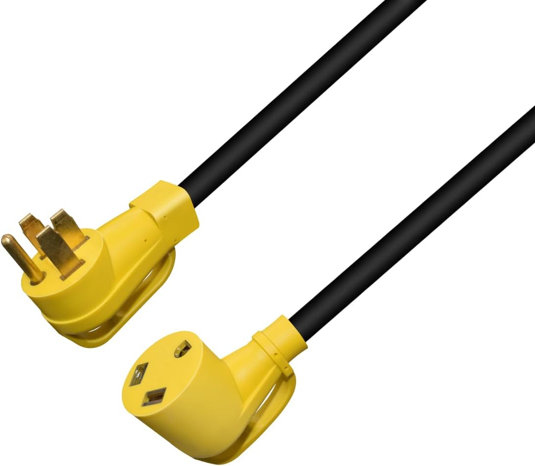 Cable adaptador de generador NEMA 14-50P a TT-30R RV de 0.3M1ft, enchufe de 4 clavijas de 14-50p con vástago manual, TT-30R 3 agujeros con línea de