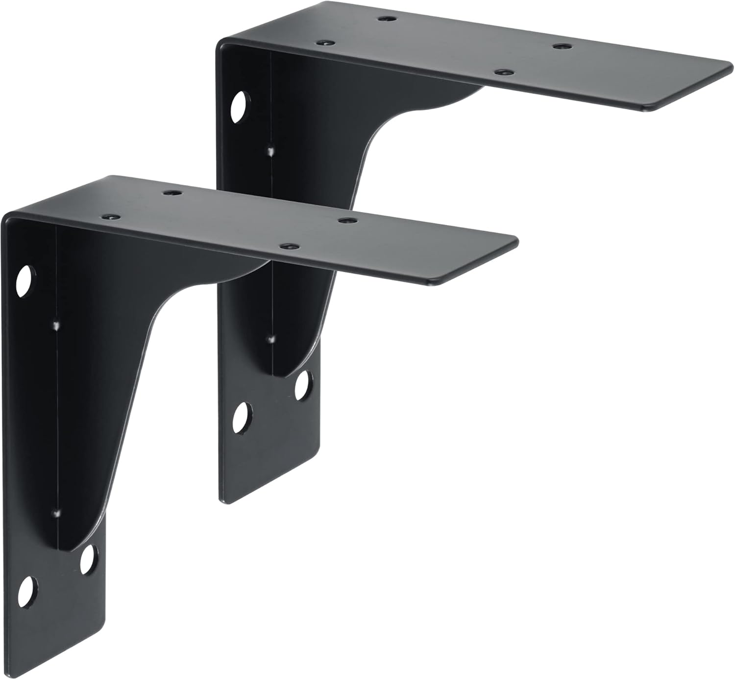 Mooche JZX22106B-2P – Soporte de estante flotante industrial, 2 piezas, carga máxima, 300 libras, soporte de estante de metal montado en la pared,