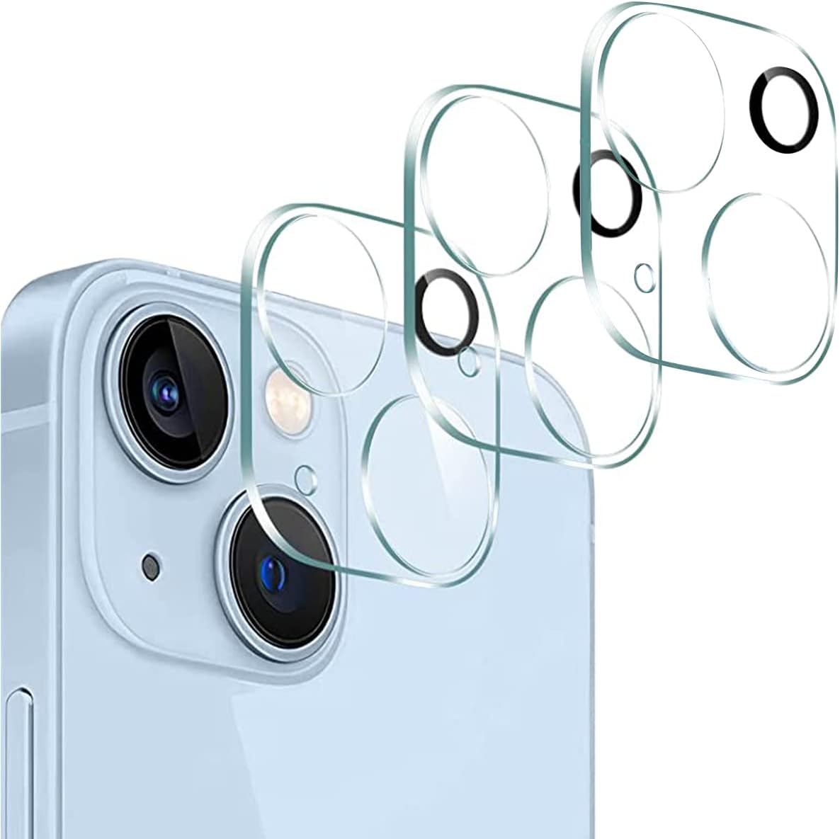 Protector de lente de cámara trasera trasera de vidrio templado para iPhone 1313 Mini – Protector de cobertura completa transparente HD