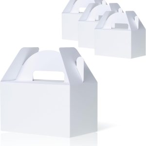 MATICAN Cajas de recuerdo de fiesta, paquete de 24 cajas de golosinas blancas, cajas a dos aguas, 6 x 3.5 x 3.5 pulgadas MATICAN Cajas de recuerdo de fiesta, paquete de 24 cajas de golosinas blancas, cajas a dos aguas, 6 x 3.5 x 3.5 pulgadas
