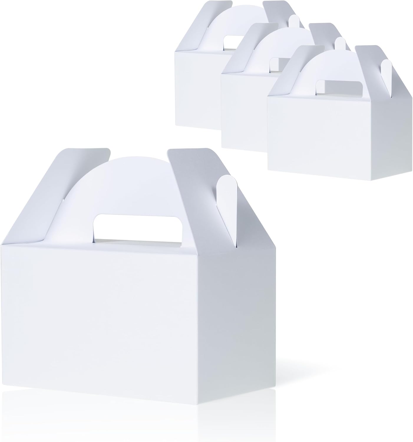 MATICAN Cajas de recuerdo de fiesta, paquete de 24 cajas de golosinas blancas, cajas a dos aguas, 6 x 3.5 x 3.5 pulgadas
