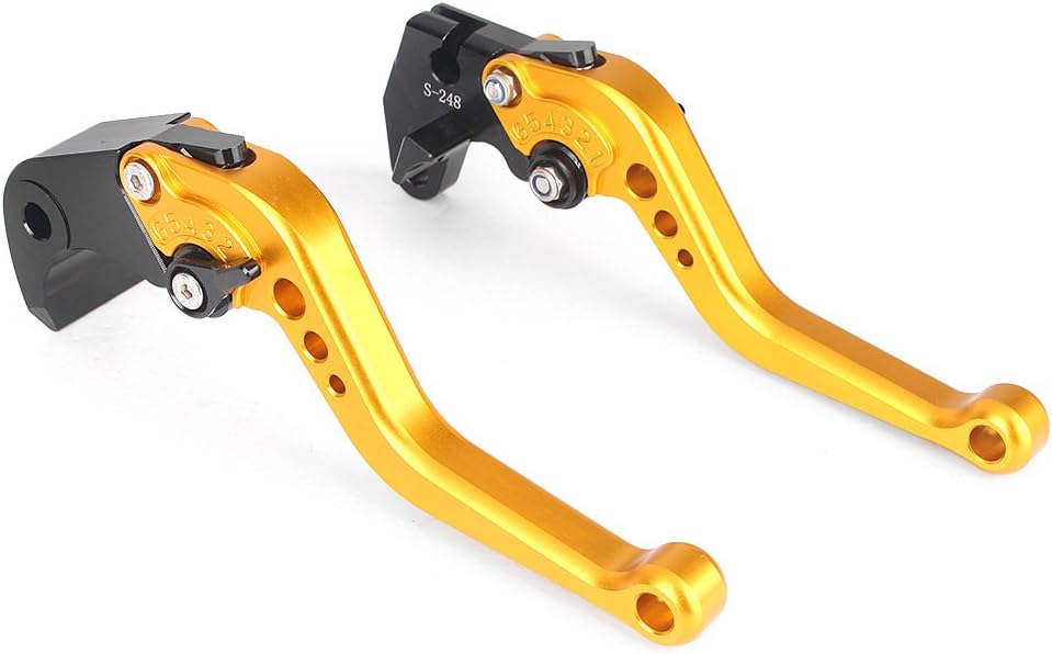 GZYF Palancas de cluth de freno cortas para Suzuki 20042005GSXR GSX-R 600750K40405, Dorado