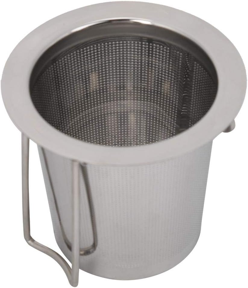 Fdit Filtro plegable del colador de la taza del metal del infusor del té de la malla del acero inoxidable con la tapa