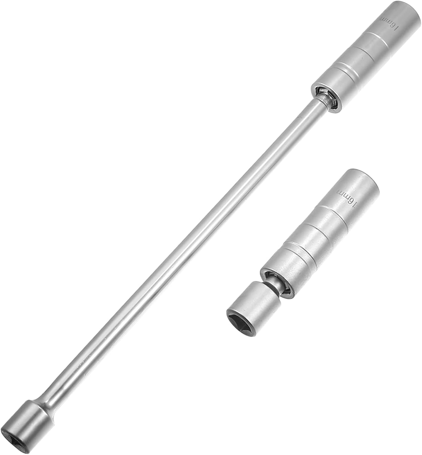 X AUTOHAUX Largo corto 0.630 in giratorio magnético bujía zócalo 38 pulgadas unidad 12 puntos delgada pared enchufe herramienta de extracción