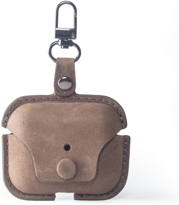 ALDONA Funda de cuero para AirPods Pro 1, AirPods Pro 2 – Tabaco quemado