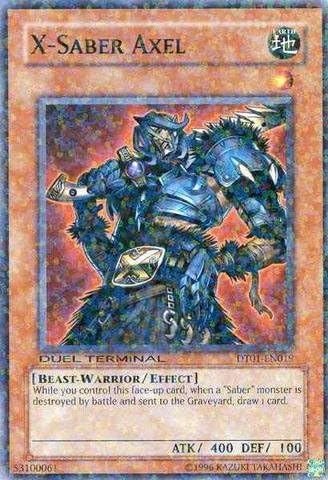 Yu-Gi-Oh! – X-Saber Axel (DT01-EN019) – Terminal de duelo 1-1 Edición – Común