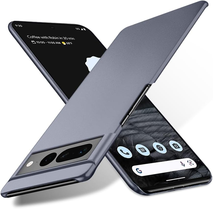 Bastmei Funda para Google Pixel 7 Pro 5G (2022), extremadamente ligera, ultra ligera, súper delgada, protección de cámara, carcasa de PC dura para