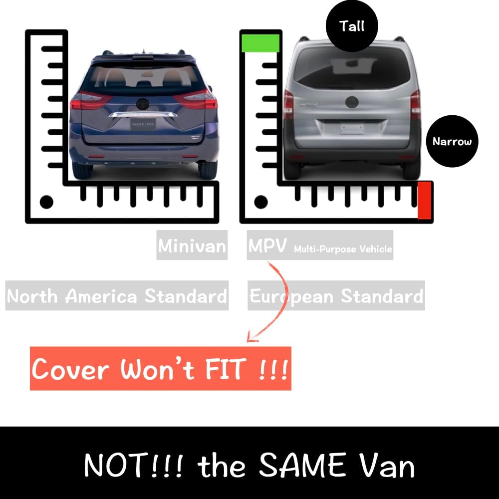 Funda para automóvil Toyota Sienna y funda para automóvil Odyssey, ajuste ideal como funda de mini-furgoneta para caravana, Pacífica, carnaval,