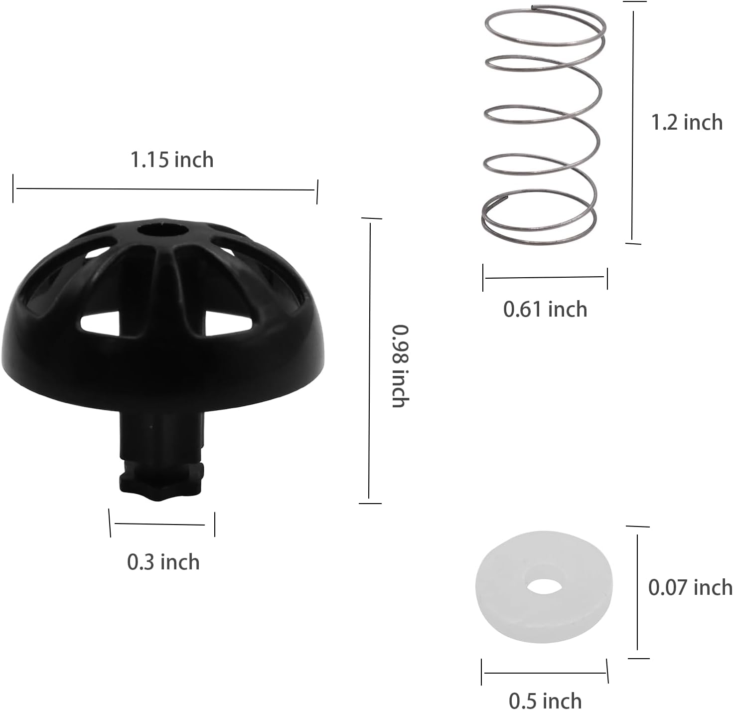 Paquete de 2 válvulas de parada de cesta de café 112435-000-000 185774-000-000 Compatible con cafeteras Hamilton Beach 990117900 990237500