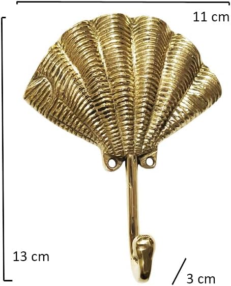 INDIAART12 – Ganchos de latón para montaje en pared, 2 piezas, escultura, único, un excelente artículo para el hogar  Oficina  Artículo decorativo