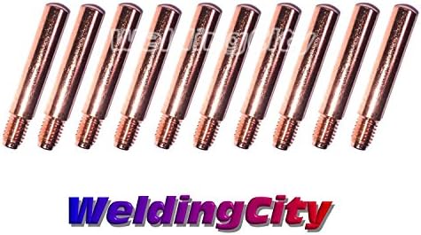 WeldingCity Pistola de soldadura MIG con punta de contacto 14-45 (0.045″) para pistolas MIG Lincoln Magnum 200-400 y Tweco No.2-No.4